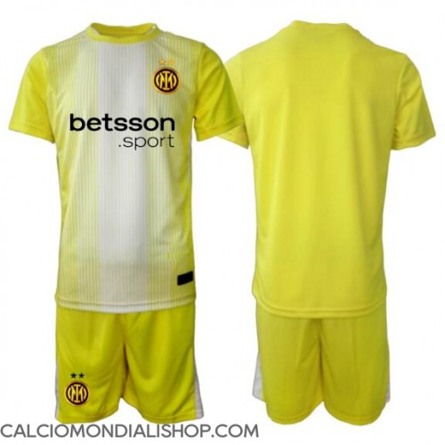 Maglie da calcio Inter Milan Portiere Seconda Maglia Bambino 2025-26 Manica Corta (+ Pantaloni corti)
